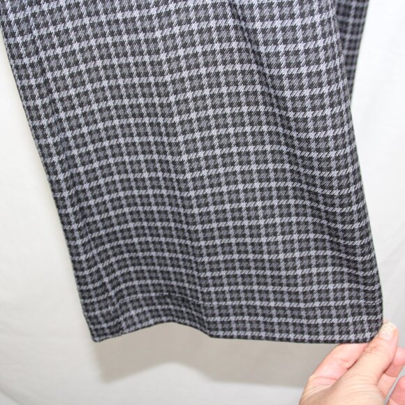 Free People Women's Jana Flare Trouser Pants Houndstooth Plaid Black Gray Sz 6 - Picture 5 of 14